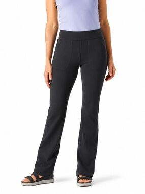 Duluth Trading Co NoGA Naturale Cotton Bootcut Pants Stretch Black Womens XLx31